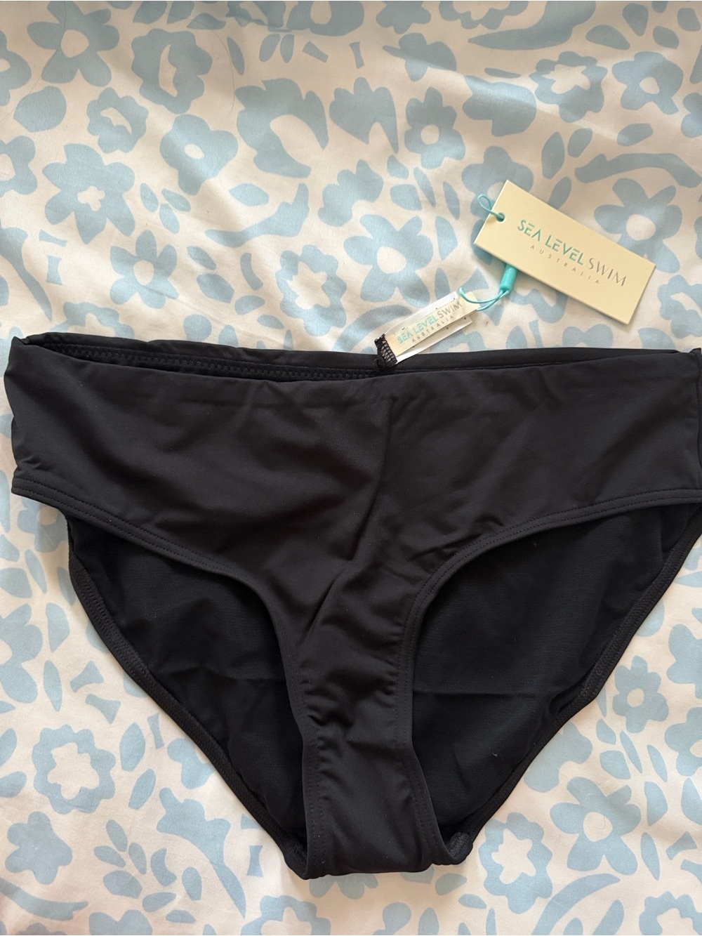 NWT Sea Level Swim Black Bikini Bottoms US 6